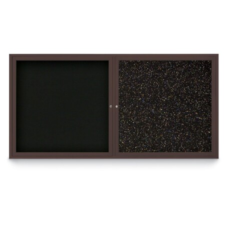 United Visual Products Corkboard, 42"x32", Keylime/White UV4035PLUS-WHITE-KEYLIME